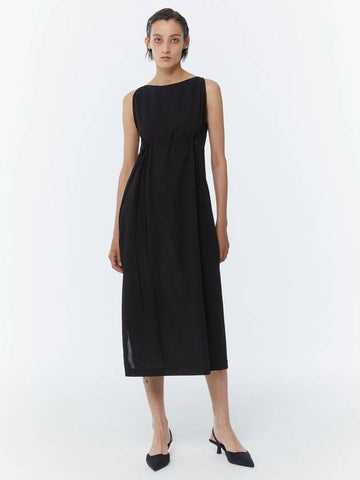 Linen Midi Dress Black - KIMDOH - BALAAN 1