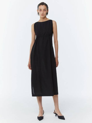 Linen Midi Dress Black - KIMDOH - BALAAN 1