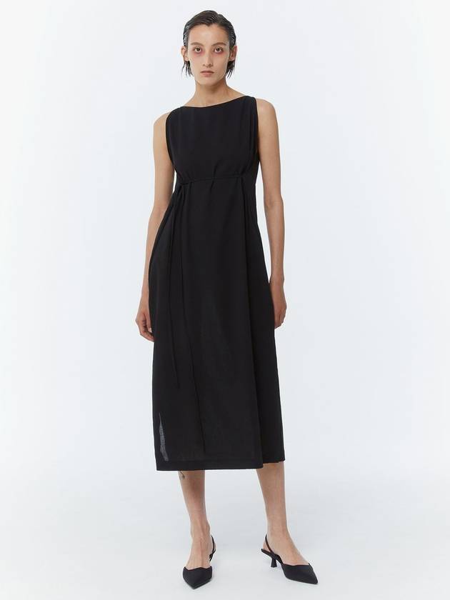 Linen Midi Dress Black - KIMDOH - BALAAN 2