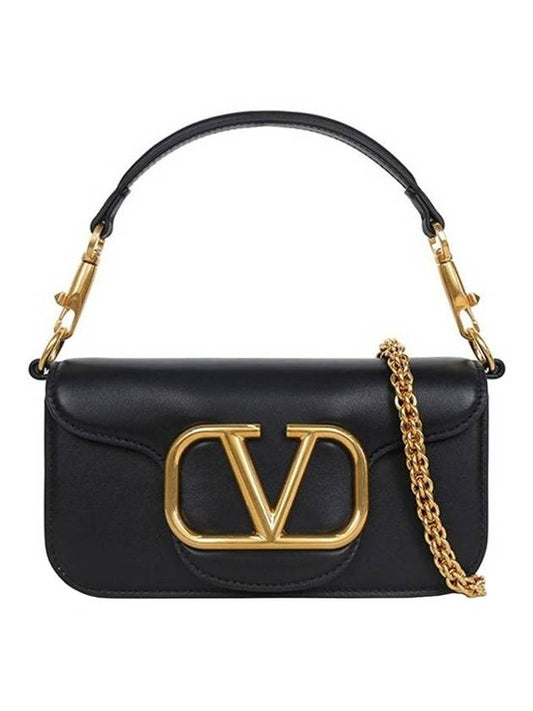 Women's V Logo Small Shoulder Bag Black - VALENTINO - BALAAN 1