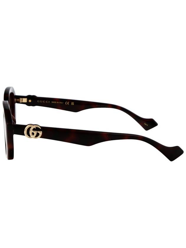 Eyewear Double G Geometric Frame Sunglasses Brown - GUCCI - BALAAN 4