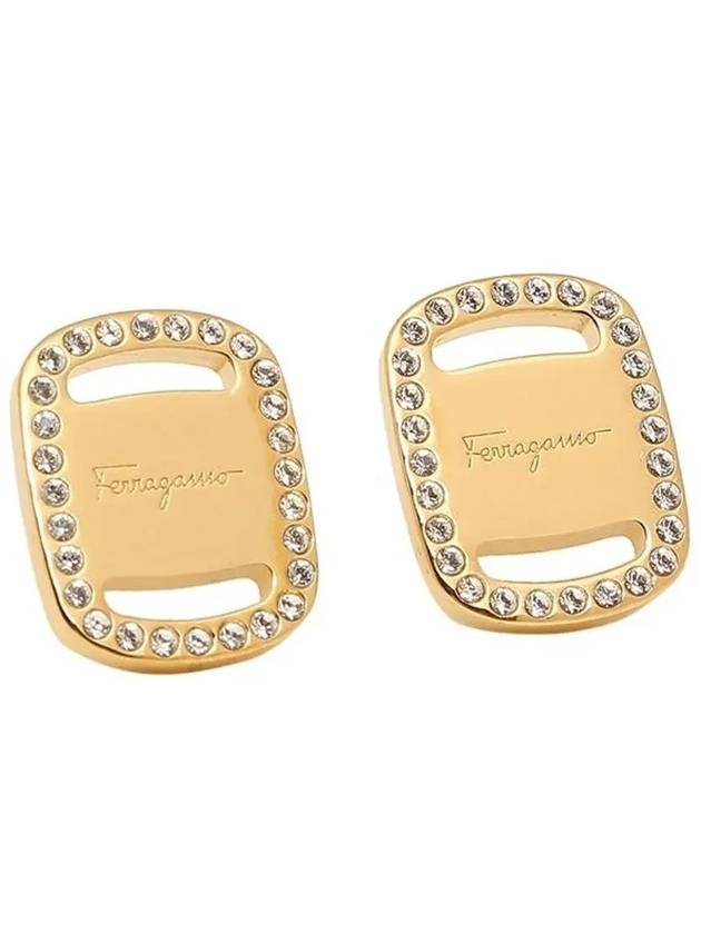 Women's Vara Plate Large Earrings Gold - SALVATORE FERRAGAMO - BALAAN 3