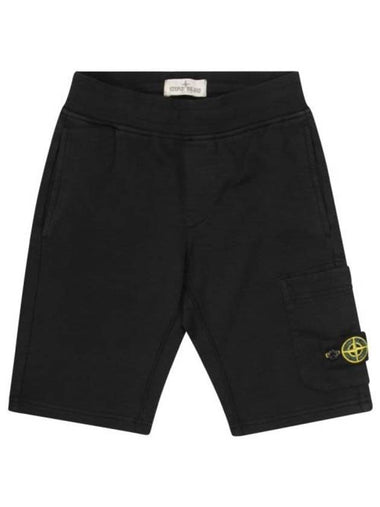 Kids Wappen Shorts Black - STONE ISLAND - BALAAN 1