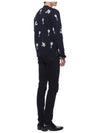 Sky Icon Merino Wool Cardigan Navy - THOM BROWNE - BALAAN 7