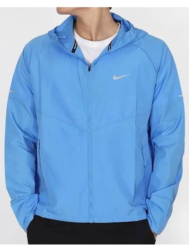 Repel Miler Hoodie Windbreaker Smoke Blue - NIKE - BALAAN 2