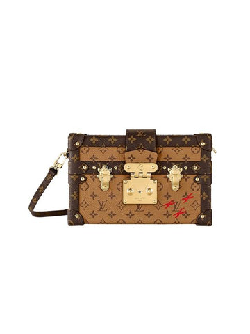 Petite Malle Monogram Reverse Canvas Cross Bag Brown - LOUIS VUITTON - BALAAN 1