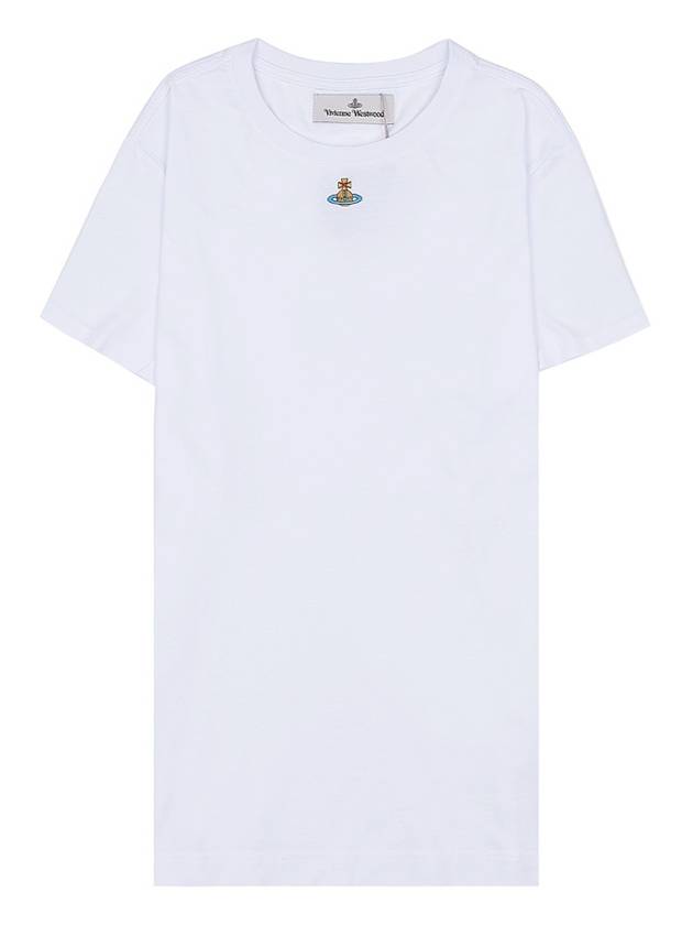 Embroided ORB Peru Short Sleeve T-Shirt White - VIVIENNE WESTWOOD - BALAAN 11