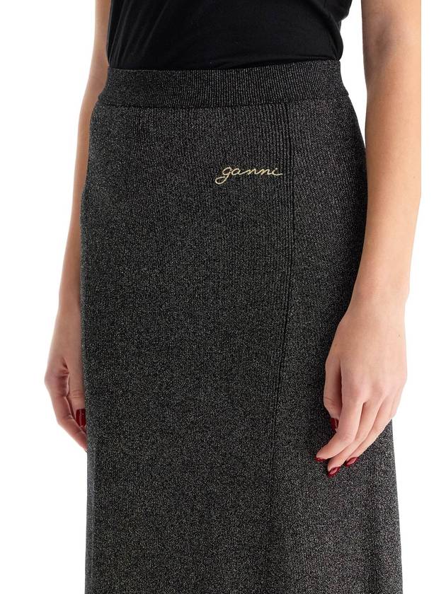 long lurex knit skirt - GANNI - BALAAN 4