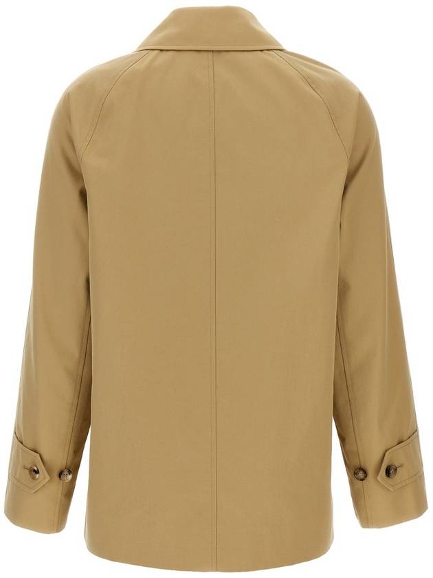 Gabardine Short Single Coat Flax - BURBERRY - BALAAN 3