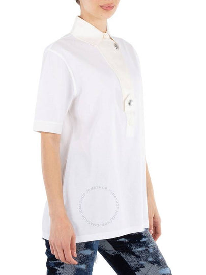 Burberry Ladies White Cotton Polo Shirt, Size X-Small - BURBERRY - BALAAN 2