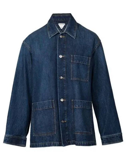 Washed Medium Denim Jacket Mid Blue - BOTTEGA VENETA - BALAAN 2