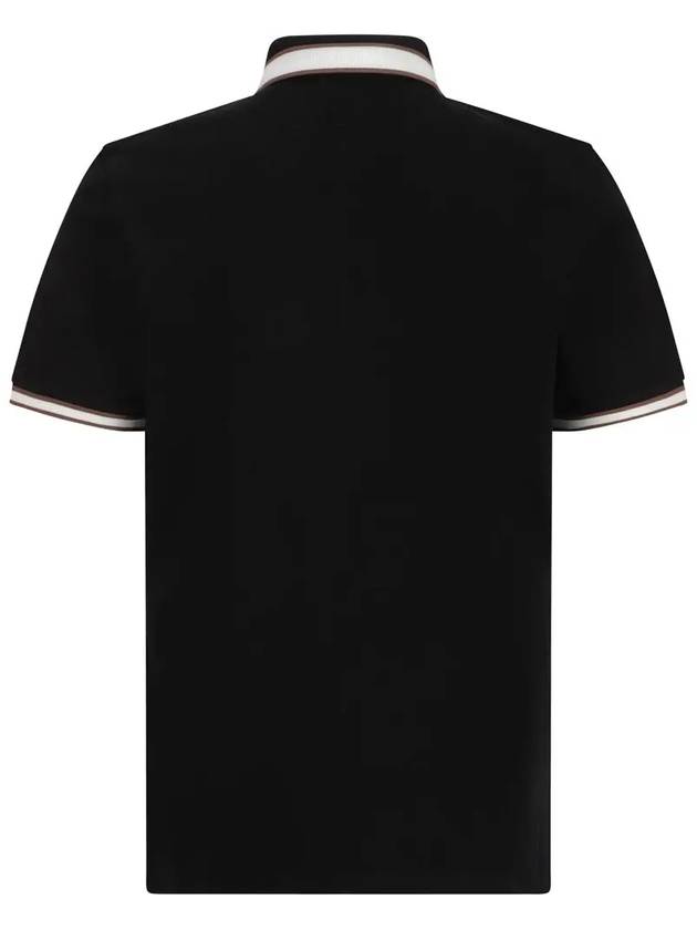 Logo Patch Polo T Shirt Black 8A000 18 89A16 999 - MONCLER - BALAAN 3