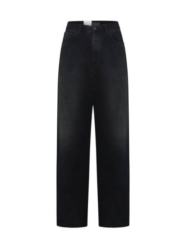 Denim Straight Pants 767977TNW111672 SUNBLEACHED BLACK - BALENCIAGA - BALAAN 1