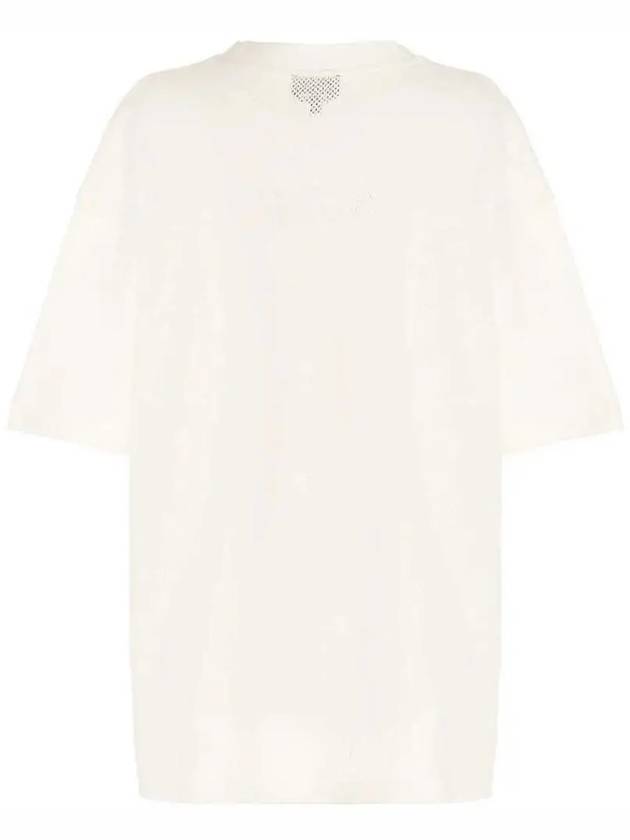 Moran Openwork Short Sleeve T-Shirt White - A.P.C. - BALAAN 4