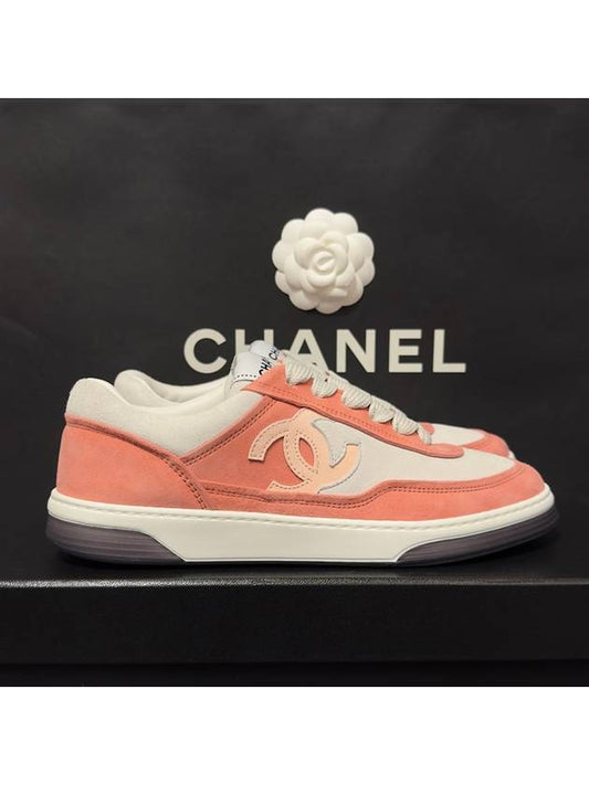 women cc logo jenny sneakers tennis pink suede - CHANEL - BALAAN 2