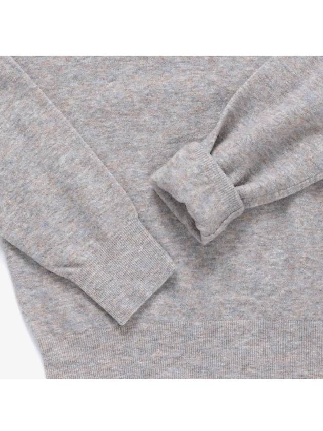 B60293 LIGHT GRAY BROWN MELANGE logo embroidery men s knit - ACNE STUDIOS - BALAAN 3