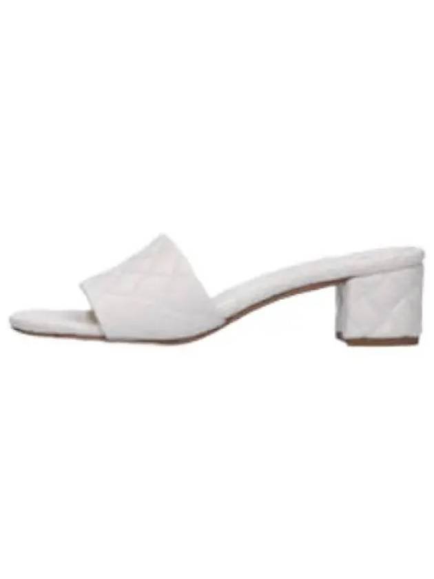 Amy Mule Slides White Beige Slippers - BOTTEGA VENETA - BALAAN 1