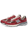 990 V3 Leather Mesh Low Top Sneakers Red - NEW BALANCE - BALAAN 2