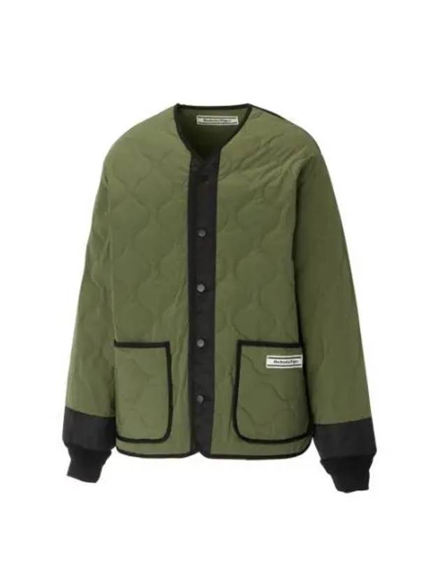 Graphic Logo Quilted Jacket Green - ONITSUKA TIGER - BALAAN 1