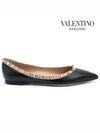 Rockstud Ballerina Flats Black - VALENTINO - BALAAN 3