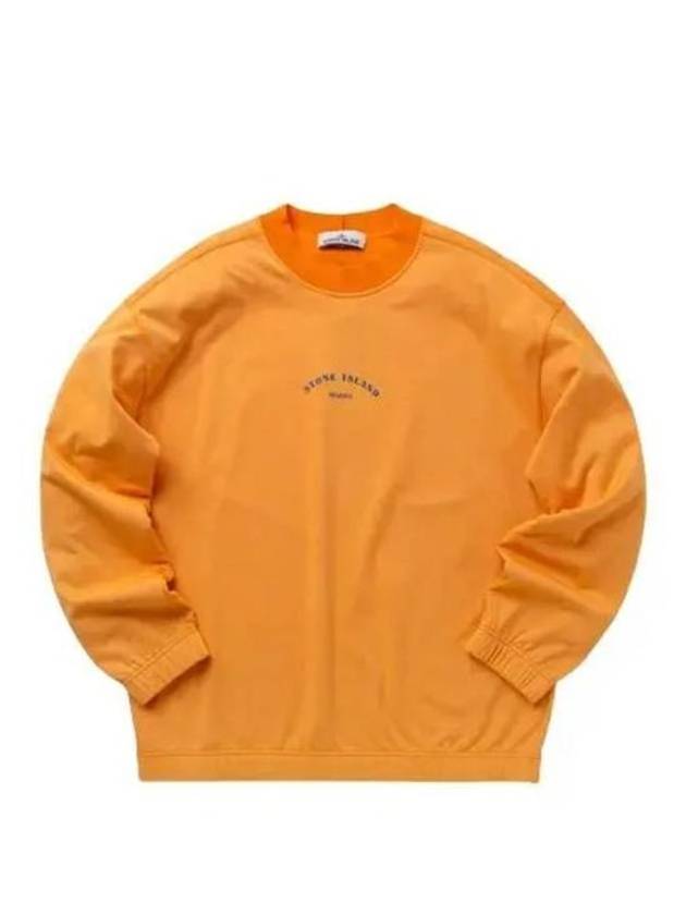 Marina Cotton Nylon Terry Fleece Crewneck Sweatshirt Orange - STONE ISLAND - BALAAN 2