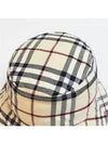 Stone Check Cotton Bucket Hat Beige - BURBERRY - BALAAN 4