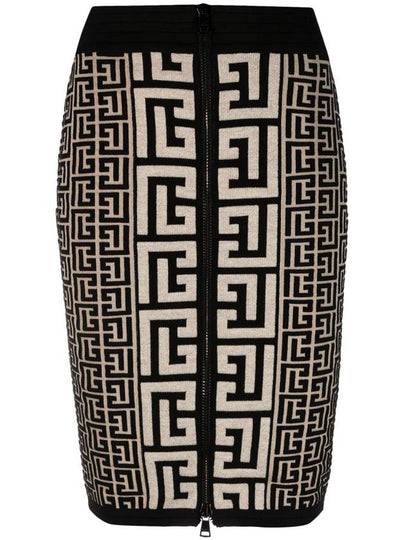 23 fw Monogram High Waist Skirt BF1LC006KE67GFE B0710433580 - BALMAIN - BALAAN 2