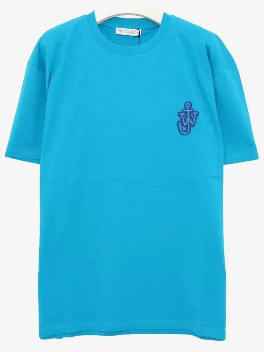 Anchor Patch Cotton Short Sleeve T-Shirt Blue - JW ANDERSON - BALAAN 2