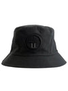 Logo Patch Bucket Hat Black - STONE ISLAND - BALAAN 2