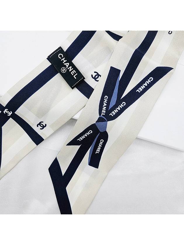 Logo Ribbon Lettering Bandeau Silk Scarf AA9826 - CHANEL - BALAAN 3