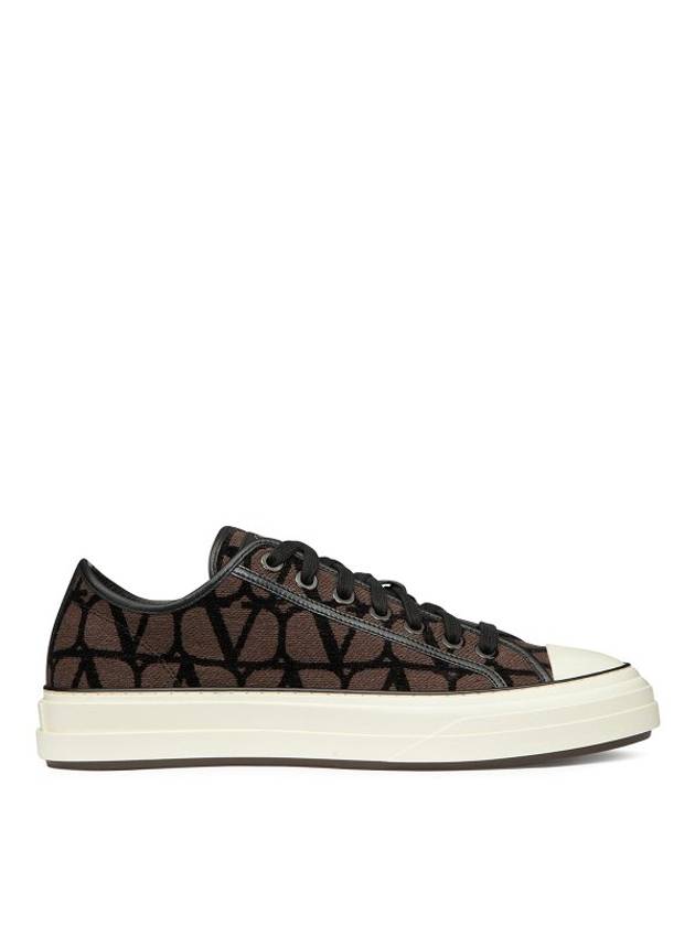 Toile Iconographe Low Top Sneakers Brown - VALENTINO - BALAAN 2