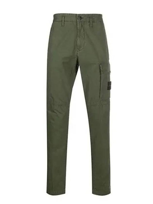 Men's Wappen Patch Cargo Straight Pants Green - STONE ISLAND - BALAAN 1