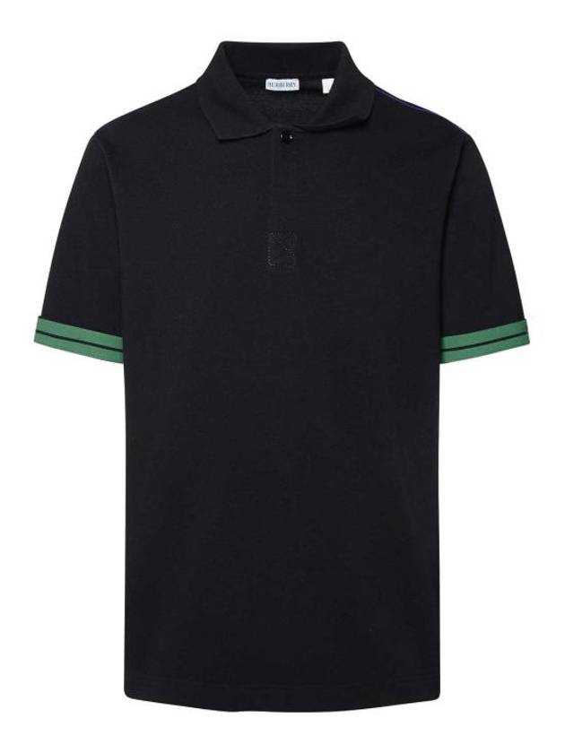 Striped Cuff Polo Shirt Black - BURBERRY - BALAAN 2