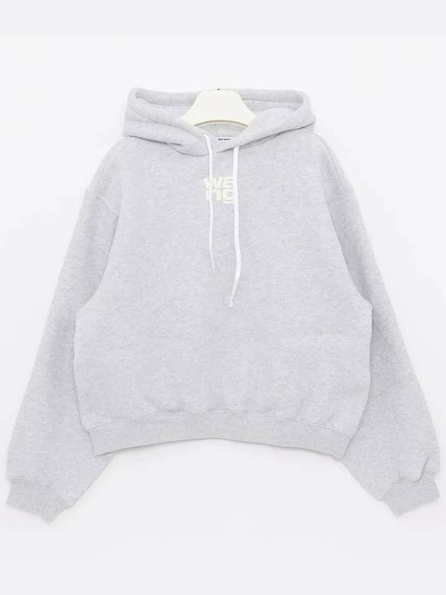 Puff Logo Hooded Top Light Heather Grey - ALEXANDER WANG - BALAAN 2