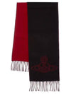 Double Face ORB Muffler Black Burgundy - VIVIENNE WESTWOOD - BALAAN 3