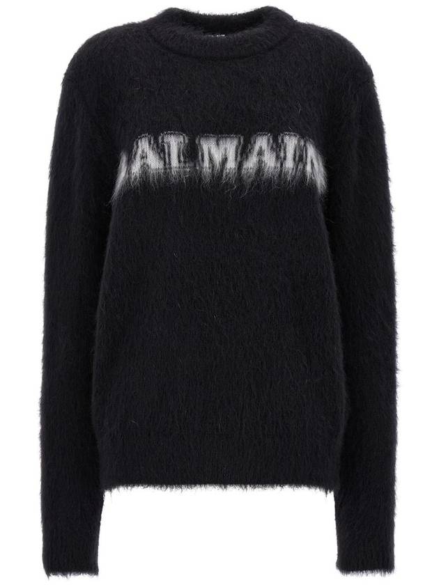 23 fw Black Mohair Blend Sweater BH0KD000KF38EAB B0480738917 - BALMAIN - BALAAN 2