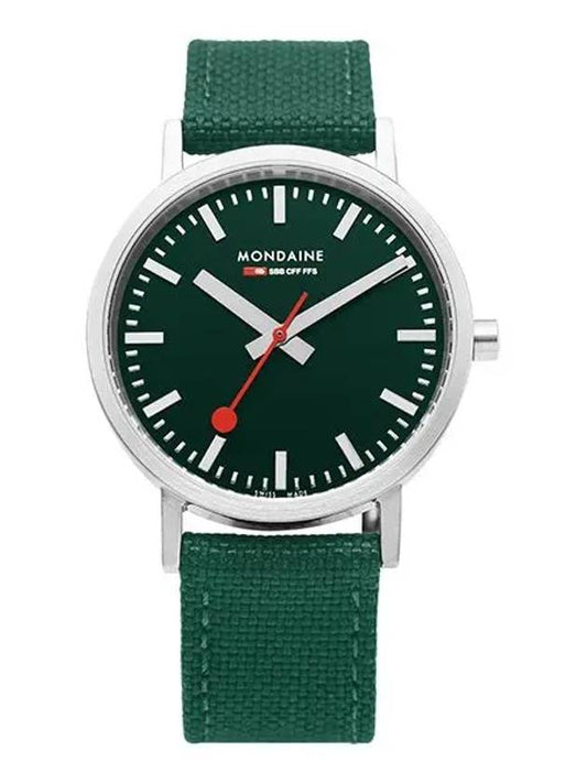 Watch A6603031460SBF Classic Forest Green Cork Recycled NATO Watch Men's Watch Women's Watch - MONDAINE - BALAAN 1