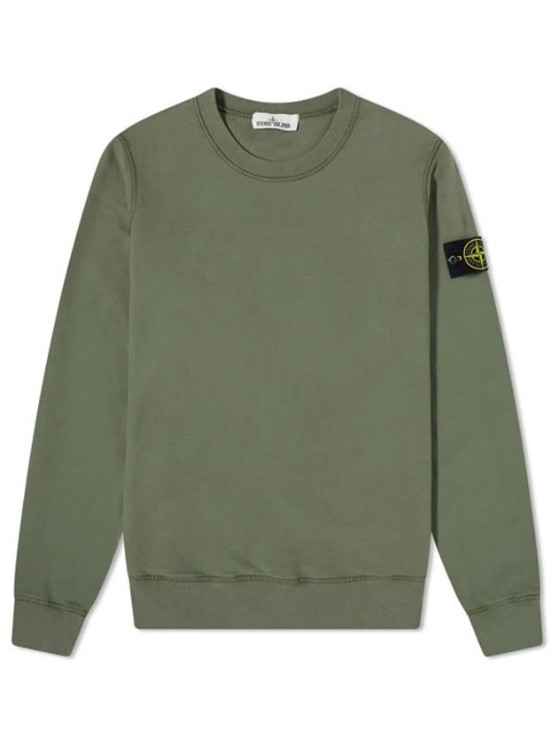 Wappen Patch Crewneck Sweatshirt Olive - STONE ISLAND - BALAAN 2