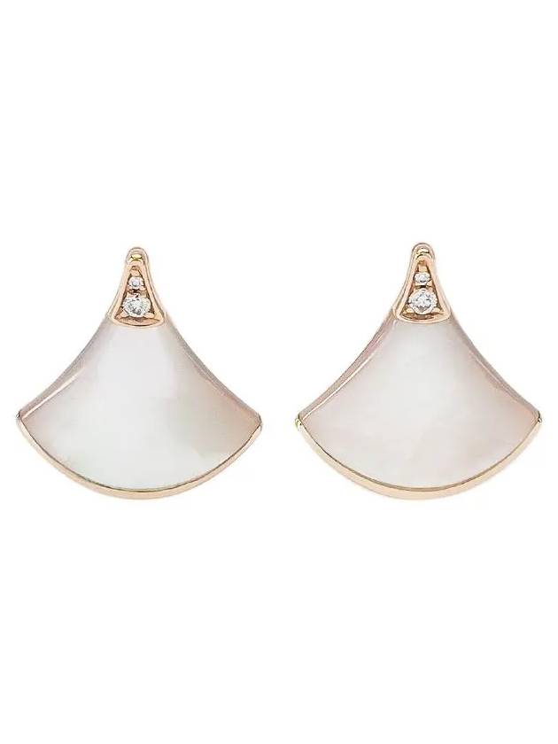 Divas Dream Earrings 18K Rose Gold Mother of Pearl Diamond 4ET1553 - BVLGARI - BALAAN 1