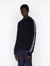 Oblique Inserts Cotton Jersey Sweatshirt Deep Blue - DIOR - BALAAN 5