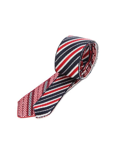 Men s three stripe jacquard knit tie - THOM BROWNE - BALAAN 1