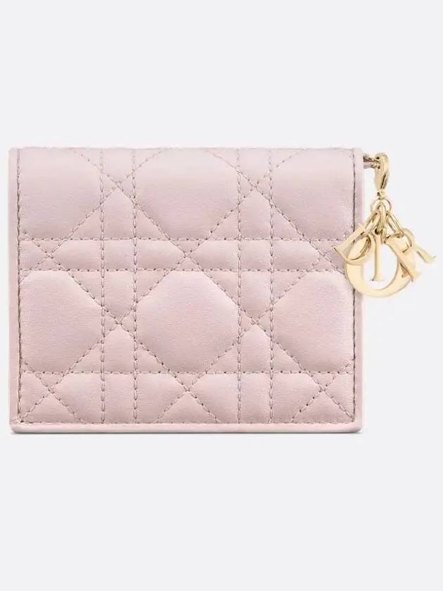 Lady Dior Gardenia Mini Half Wallet Pink - DIOR - BALAAN 6