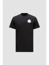 Logo Patch Short Sleeve T-Shirt Black - MONCLER - BALAAN 2