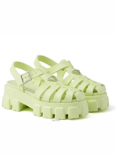 Monolith Rubber Sandals Green - PRADA - BALAAN 2