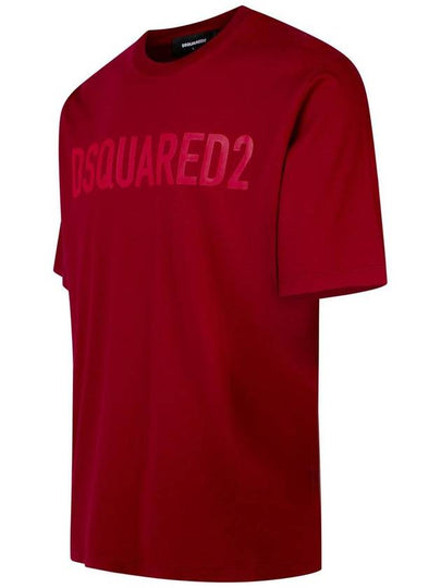 DSQUARED2 Burgundy Cotton T-Shirt - DSQUARED2 - BALAAN 2