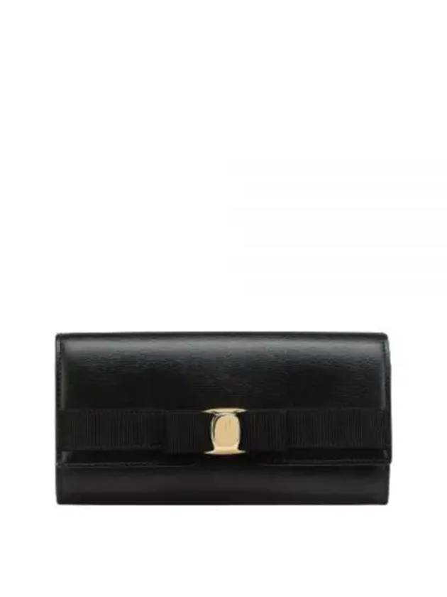 Vara Bow Continental Long Wallet Black - SALVATORE FERRAGAMO - BALAAN 2