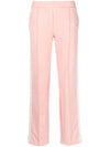 Women's Embroidered Logo Striped Track Pants Baby Pink - SPORTY & RICH - BALAAN 1