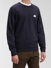 Logo Patch Sweatshirt Navy - CP COMPANY - BALAAN 3