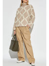 High-waisted Cotton Slacks Beige - BOTTEGA VENETA - BALAAN 3