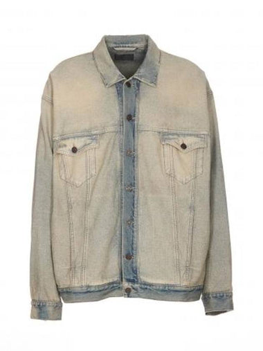 Oversized Washed Denim Jacket Blue - BALENCIAGA - BALAAN 1